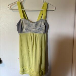 Lululemon Athletica Yellow and Gray Tank Top